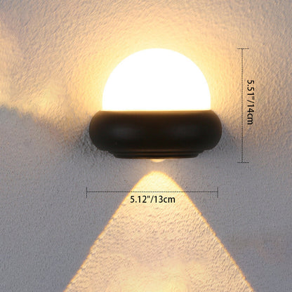مصباح حائط LED دائري من الألومنيوم بتصميم عصري بسيط ومقاوم للماء للفناء الخارجي 