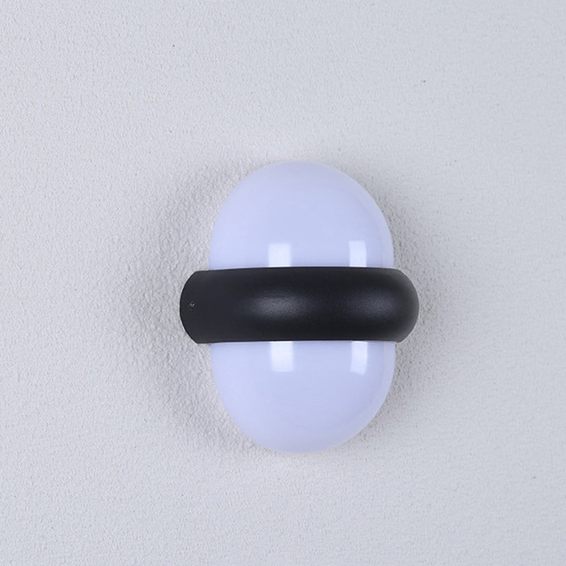 مصباح حائط LED دائري من الألومنيوم بتصميم عصري بسيط ومقاوم للماء للفناء الخارجي 