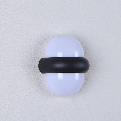 مصباح حائط LED دائري من الألومنيوم بتصميم عصري بسيط ومقاوم للماء للفناء الخارجي 