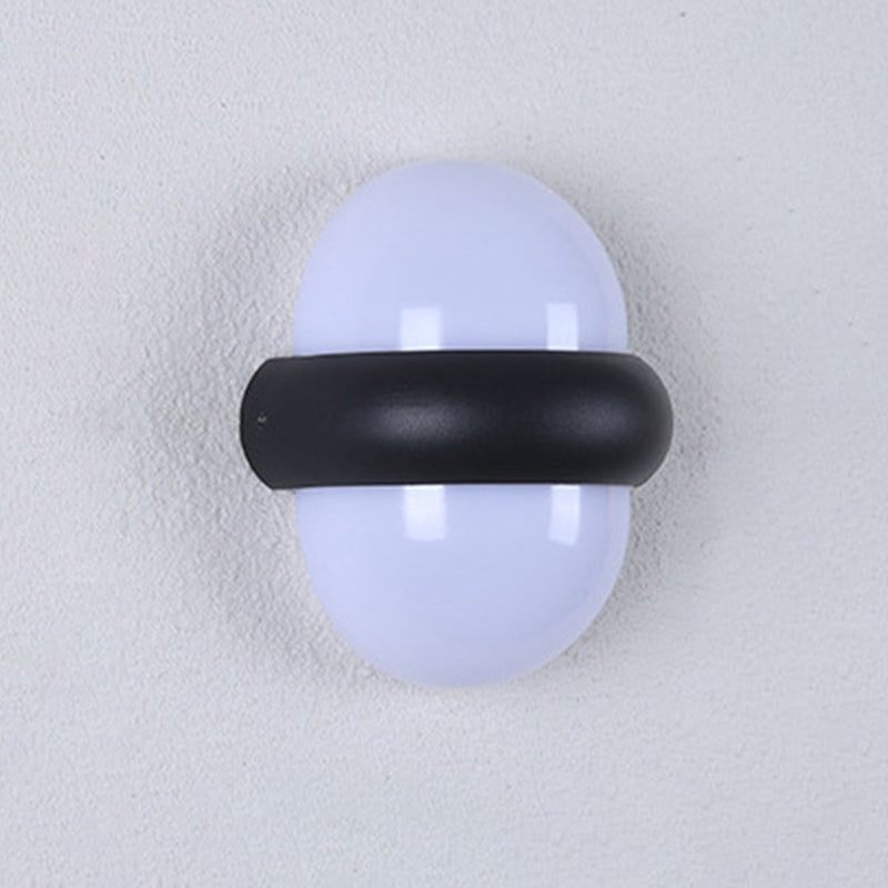 مصباح حائط LED دائري من الألومنيوم بتصميم عصري بسيط ومقاوم للماء للفناء الخارجي 