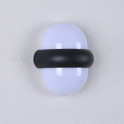 مصباح حائط LED دائري من الألومنيوم بتصميم عصري بسيط ومقاوم للماء للفناء الخارجي 