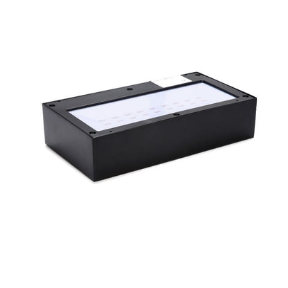 Modern Simplicity Rectangular Aluminum Up And Down Illuminated LED Solar Wall Sconce Lamp For Outdoor Patio