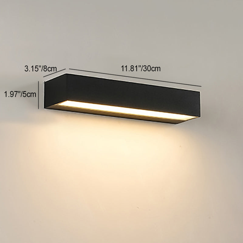 Modern Simplicity Aluminum Long Strip LED Waterproof Wall Sconce Lamp For Outdoor Patio