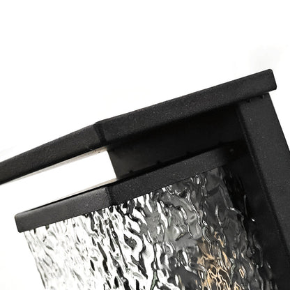 Contemporary Industrial Stainless Steel Crack Shade Cuboid LED Solar Outdoor Wall Sconce Lamp For Garden