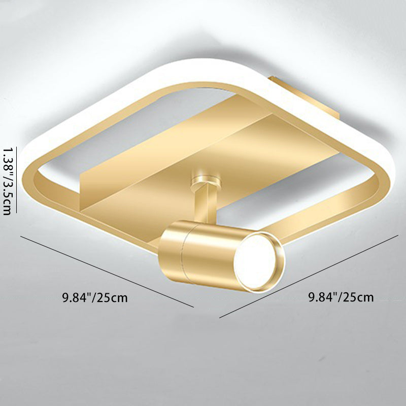 Modern Luxury Iron Acrylic LED Spotlight Flush Mount Ceiling Light For Living Room