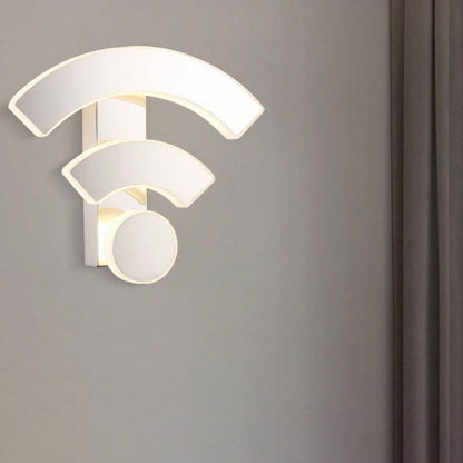 Contemporary Creative Stainless Steel WIFI Acrylic Shade LED Wall Sconce Lamp For Living Room