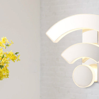 Contemporary Creative Stainless Steel WIFI Acrylic Shade LED Wall Sconce Lamp For Living Room