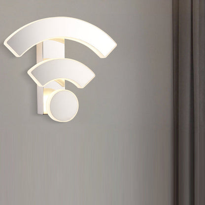 Contemporary Creative Stainless Steel WIFI Acrylic Shade LED Wall Sconce Lamp For Living Room