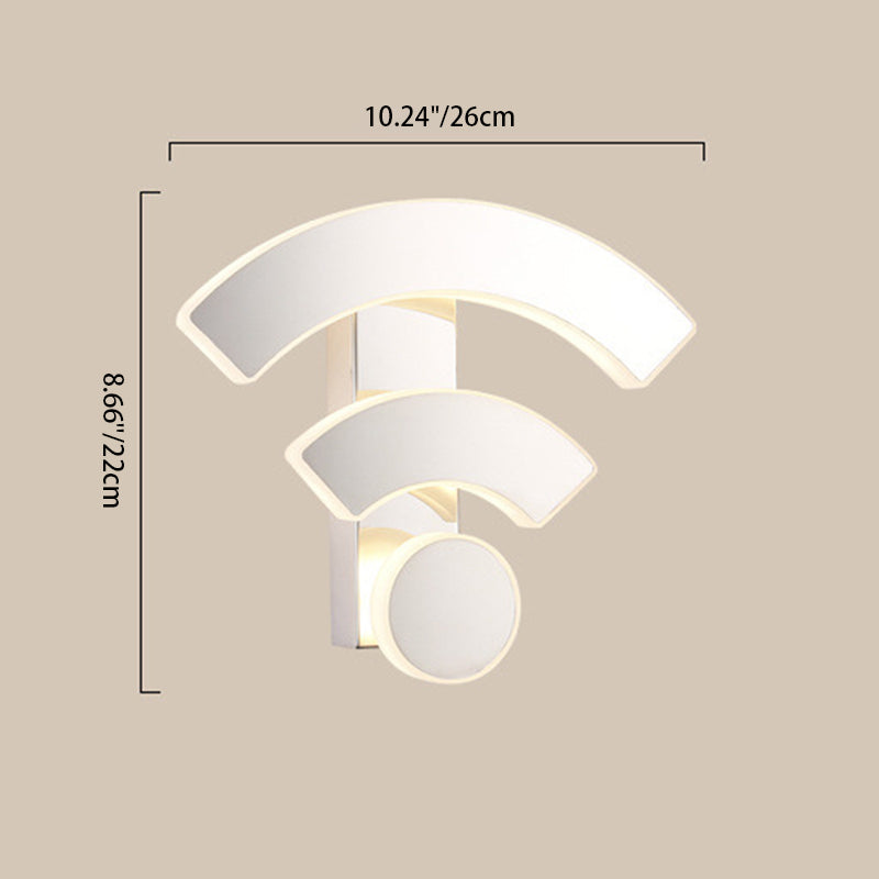Contemporary Creative Stainless Steel WIFI Acrylic Shade LED Wall Sconce Lamp For Living Room