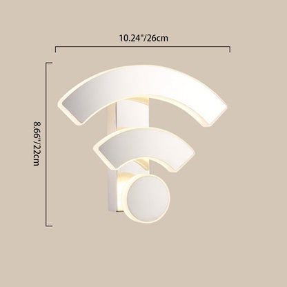 Contemporary Creative Stainless Steel WIFI Acrylic Shade LED Wall Sconce Lamp For Living Room