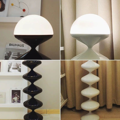 Traditional French Gourd Iron Acrylic 1-Light Standing Floor Lamp For Living Room