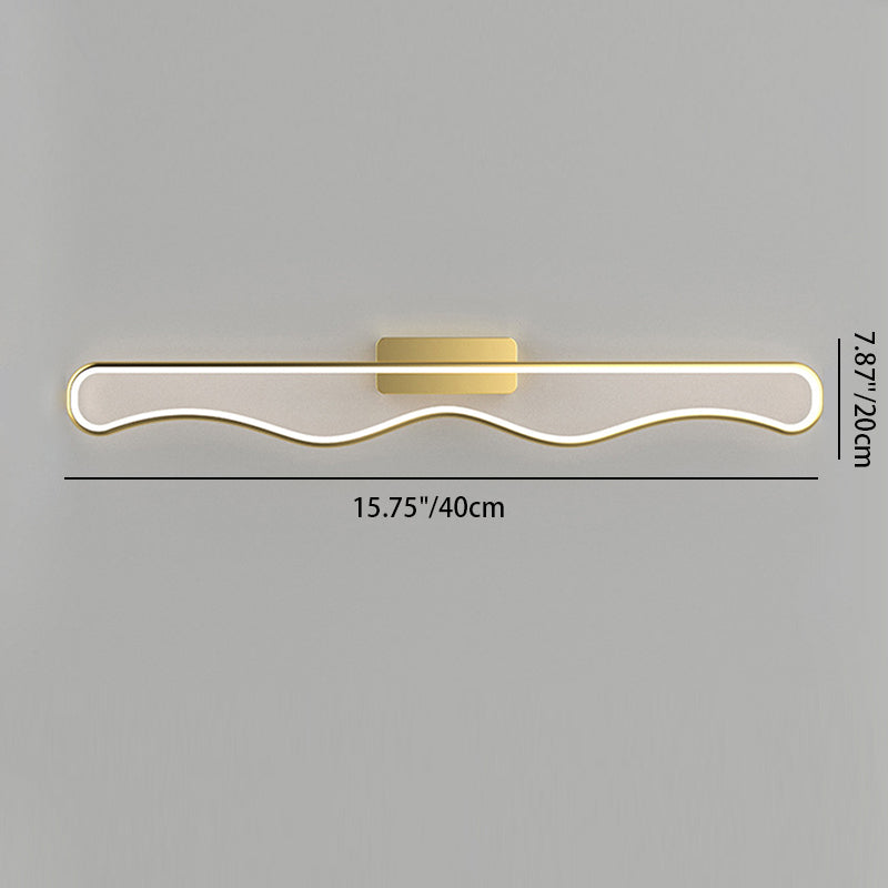 مصباح حائط LED من الأكريليك المموج المصنوع من الحديد بتصميم عصري بسيط لغرفة المعيشة 