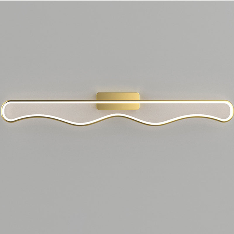 مصباح حائط LED من الأكريليك المموج المصنوع من الحديد بتصميم عصري بسيط لغرفة المعيشة 