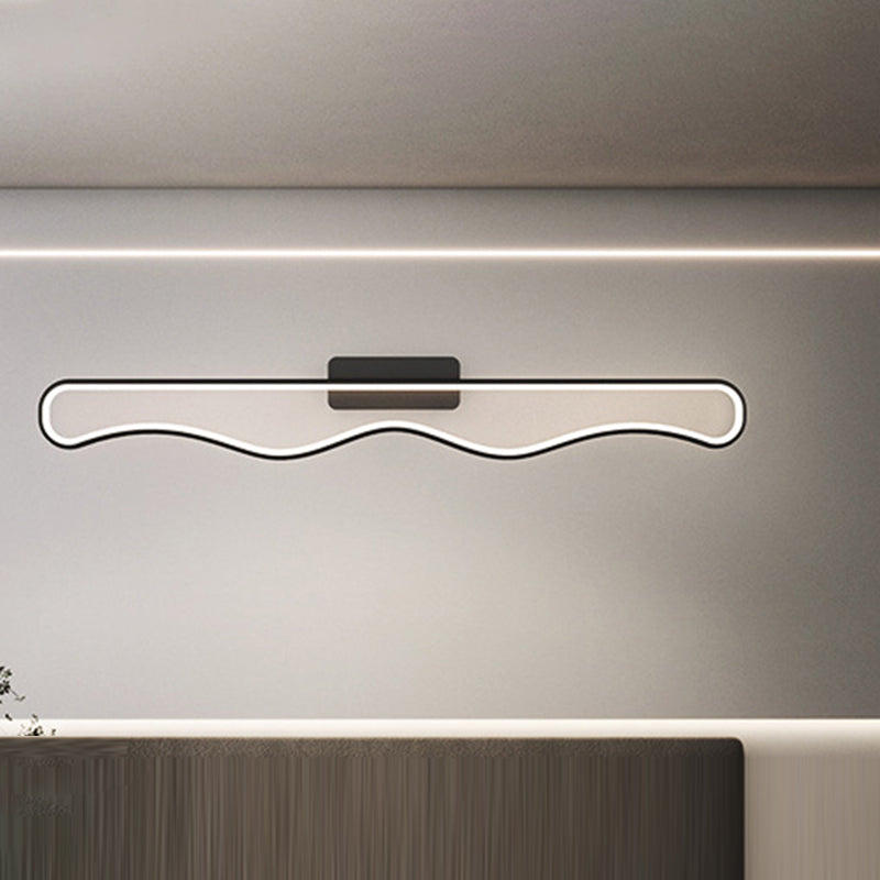 مصباح حائط LED من الأكريليك المموج المصنوع من الحديد بتصميم عصري بسيط لغرفة المعيشة 