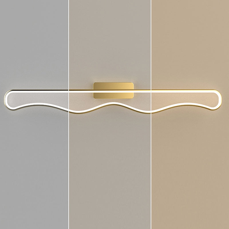 مصباح حائط LED من الأكريليك المموج المصنوع من الحديد بتصميم عصري بسيط لغرفة المعيشة 