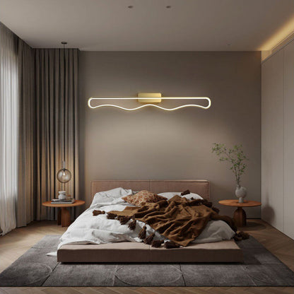 مصباح حائط LED من الأكريليك المموج المصنوع من الحديد بتصميم عصري بسيط لغرفة المعيشة 