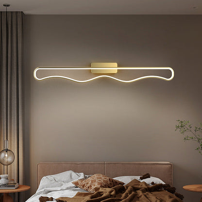 مصباح حائط LED من الأكريليك المموج المصنوع من الحديد بتصميم عصري بسيط لغرفة المعيشة 