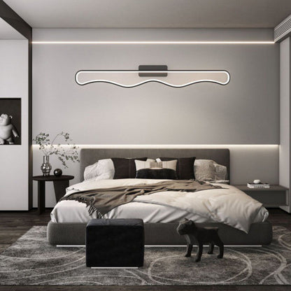 مصباح حائط LED من الأكريليك المموج المصنوع من الحديد بتصميم عصري بسيط لغرفة المعيشة 
