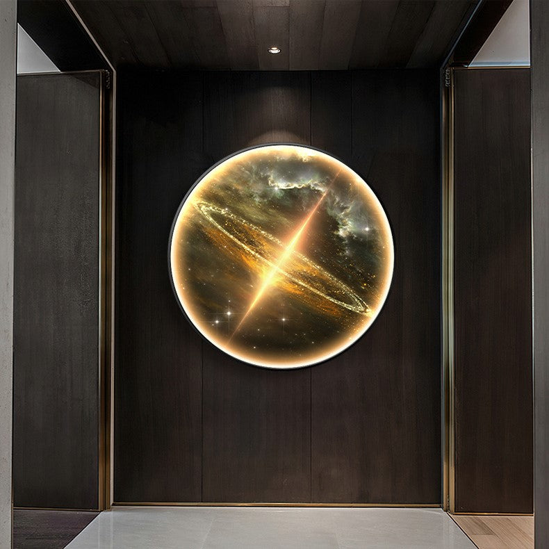 Contemporary Simplicity Starry Sky Moon Aluminum Round LED Wall Sconce Lamp For Living Room