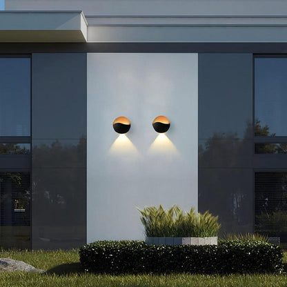 Modern Simplicity Aluminum PC Round LED Outdoor Wall Sconce Lamp For Garden