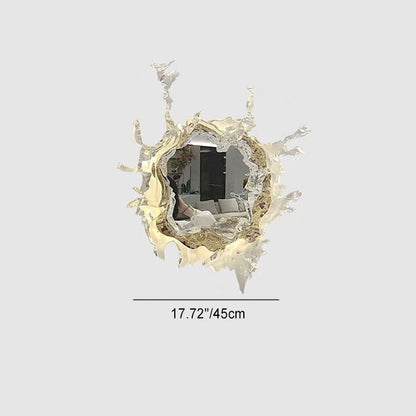 Contemporary Creative Water Splash Stainless Steel Acrylic LED Wall Sconce Lamp For Bathroom