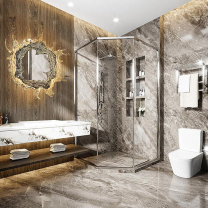 Contemporary Creative Water Splash Stainless Steel Acrylic LED Wall Sconce Lamp For Bathroom