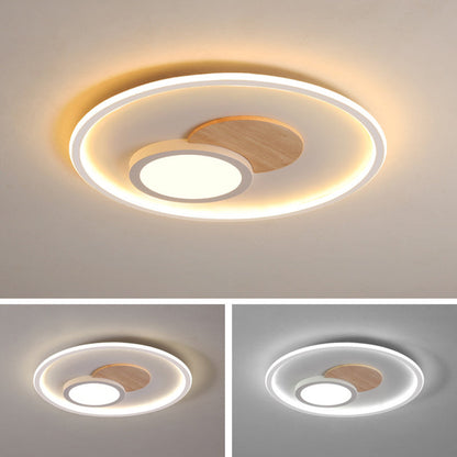 مصباح سقف LED دائري من الأكريليك بتصميم عصري بسيط من الألومنيوم لغرفة المعيشة 