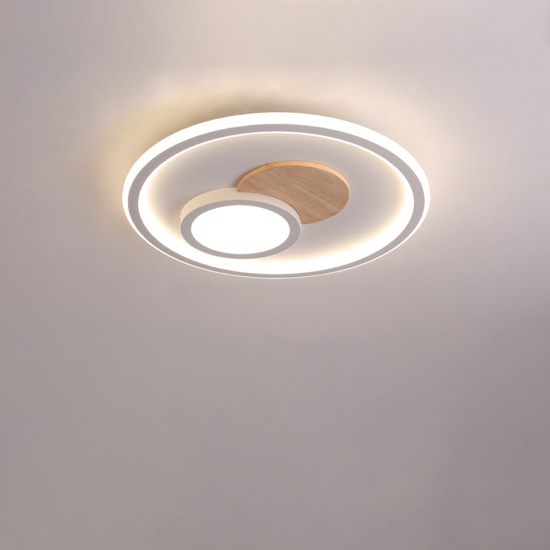 مصباح سقف LED دائري من الأكريليك بتصميم عصري بسيط من الألومنيوم لغرفة المعيشة 