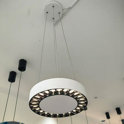 Contemporary Nordic Aluminum Acrylic Round LED Pendant Light For Living Room