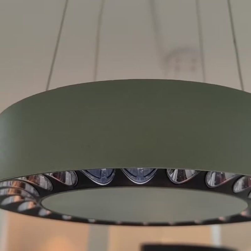 Contemporary Nordic Aluminum Acrylic Round LED Pendant Light For Living Room