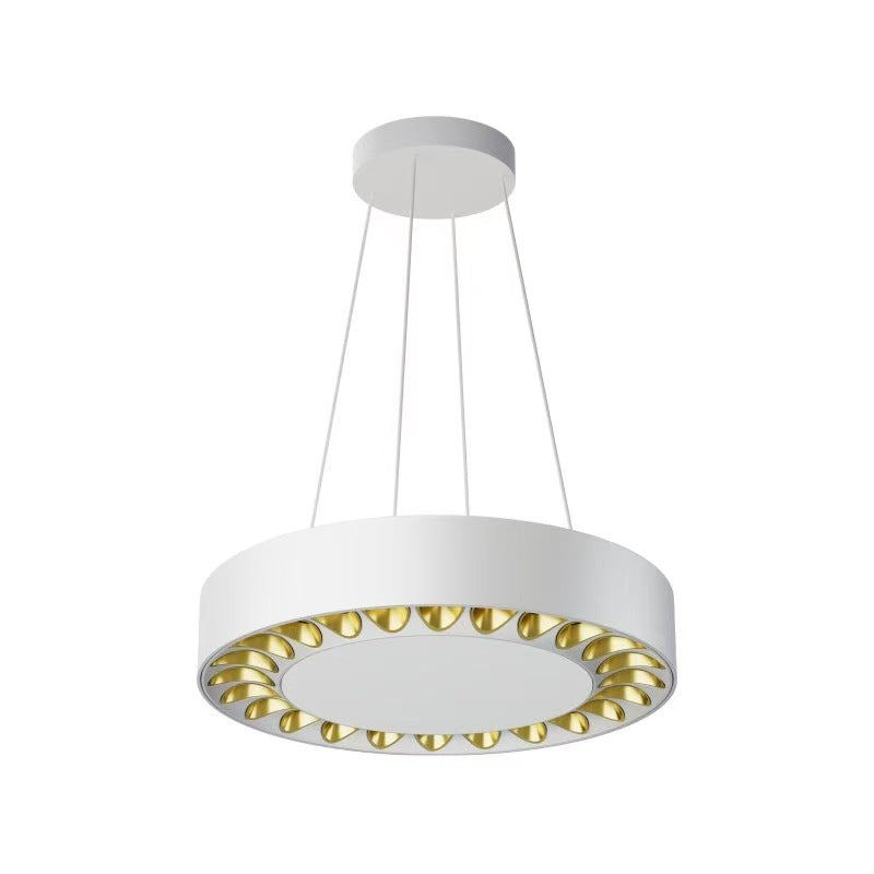 Contemporary Nordic Aluminum Acrylic Round LED Pendant Light For Living Room