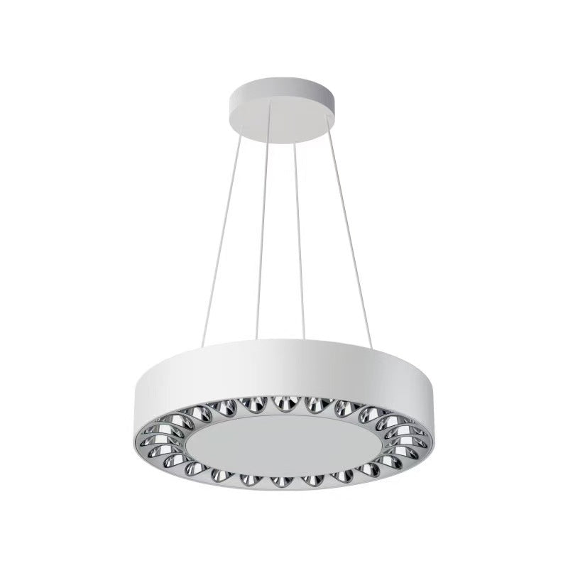 Contemporary Nordic Aluminum Acrylic Round LED Pendant Light For Living Room