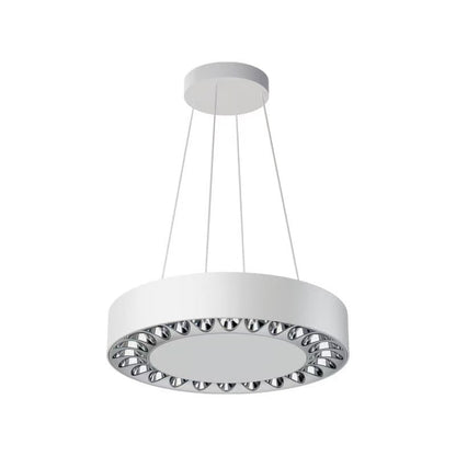 Contemporary Nordic Aluminum Acrylic Round LED Pendant Light For Living Room