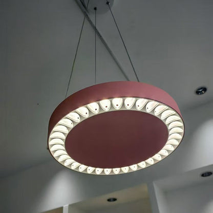 Contemporary Nordic Aluminum Acrylic Round LED Pendant Light For Living Room
