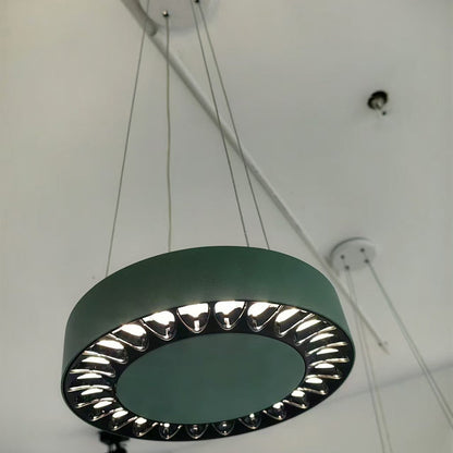 Contemporary Nordic Aluminum Acrylic Round LED Pendant Light For Living Room