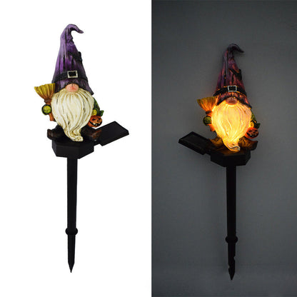 Contemporary Creative Cartoon Resin Dwarf Elf Solar LED Decoration Ground Insert Landscape Light For Garden