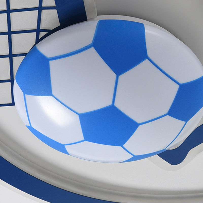 Contemporary Nordic Football Iron Acrylic Round LED Flush Mount Ceiling Light For Living Room