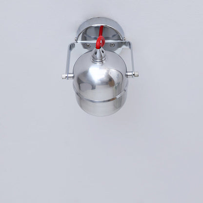 Modern Minimalist Aluminum Iron Cylinder 1-Light Adjustable Spotlight Semi-Flush Mount Ceiling Light For Living Room