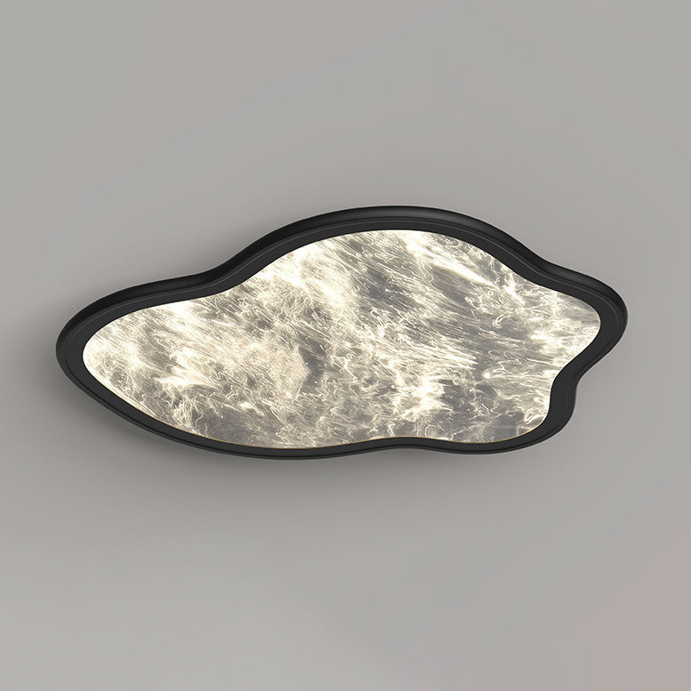 Contemporary Nordic Hardware Aluminum Ice Crystal Acrylic Cloud Shade LED Flush Mount Ceiling Light For Living Room