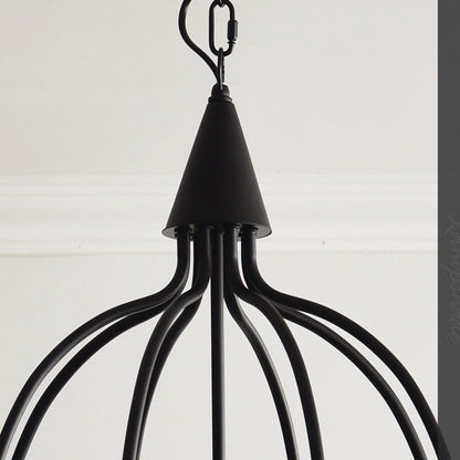Traditional Rustic Candelabra Iron Frame Glass 3/6/8-Light Chandelier For Living Room