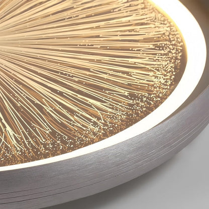 Contemporary Creative Firework Meteor Shower Aluminum PC LED Flush Mount Ceiling Light For Living Room