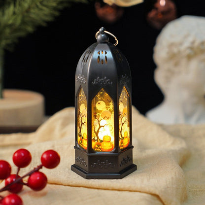Contemporary Creative Pumpkin Witch Plastic Cottage LED Night Light Table Lamp For Bedroom