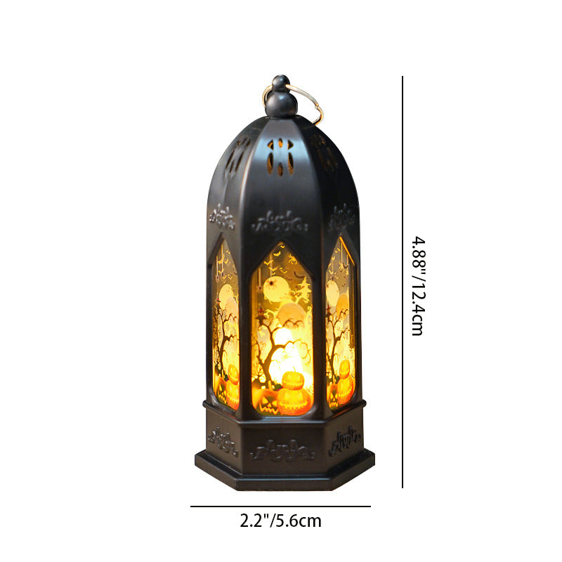 Contemporary Creative Pumpkin Witch Plastic Cottage LED Night Light Table Lamp For Bedroom