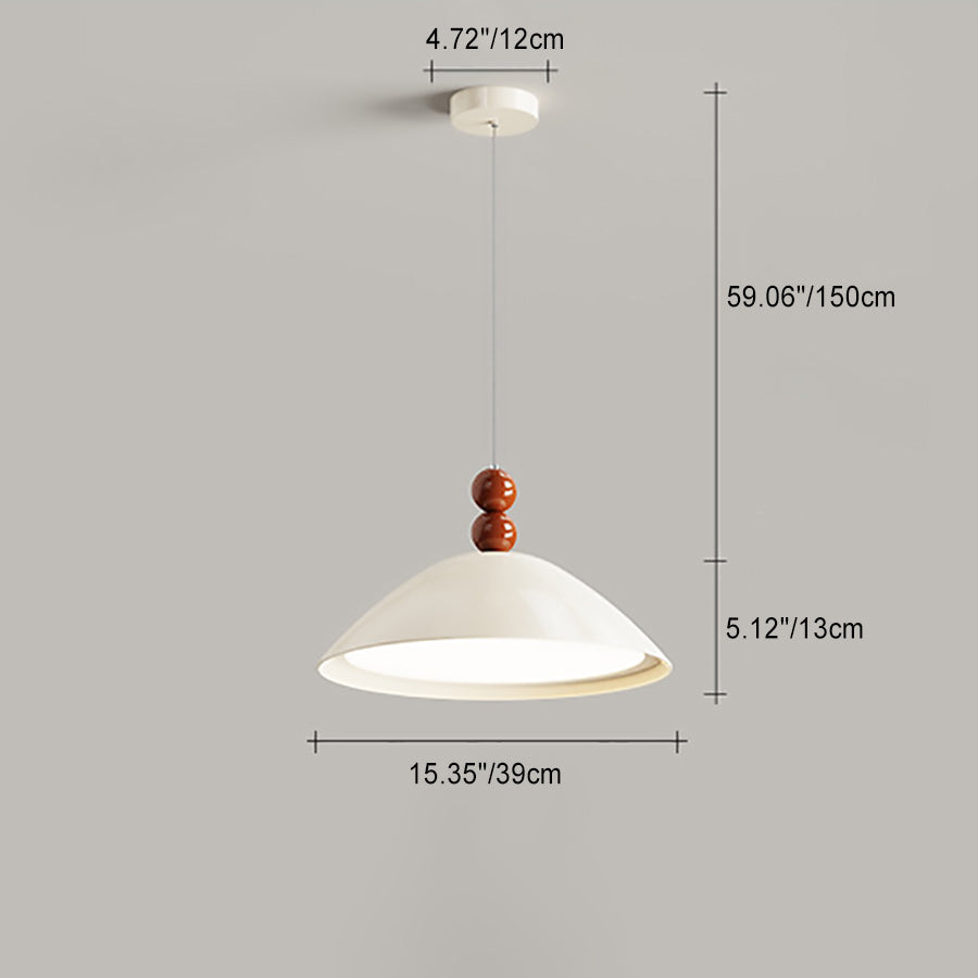Contemporary Scandinavian Geometric Cone Iron Acrylic LED Pendant Light For Living Room