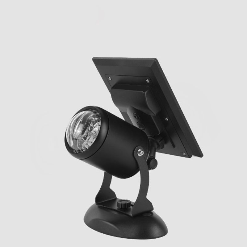 Contemporary Industrial Dynamic Rotating Aurora Aluminum LED Solar Wall Sconce Lamp Spotlight For Garden