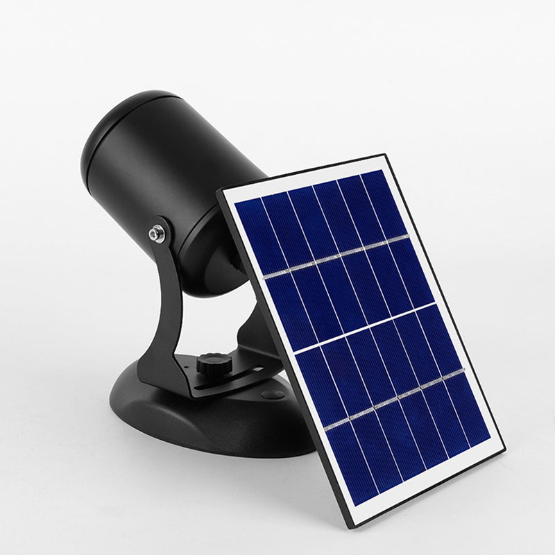 Contemporary Industrial Dynamic Rotating Aurora Aluminum LED Solar Wall Sconce Lamp Spotlight For Garden
