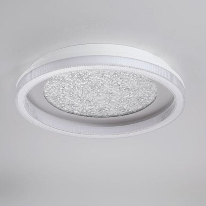 Modern Minimalist Round Iron Acrylic Starry Sky LED Flush Mount Ceiling Light For Bedroom