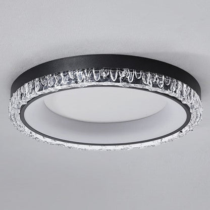 Contemporary Simplicity Hardware Acrylic Geometric Circle LED Flush Mount Ceiling Light For Bedroom