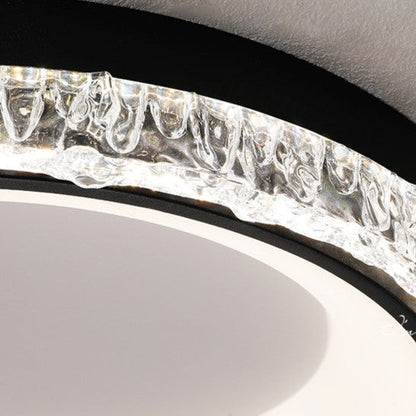 Contemporary Simplicity Hardware Acrylic Geometric Circle LED Flush Mount Ceiling Light For Bedroom