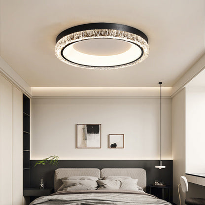 Contemporary Simplicity Hardware Acrylic Geometric Circle LED Flush Mount Ceiling Light For Bedroom